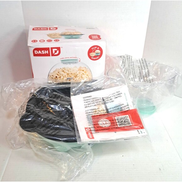 Dash Stirring Electric Popcorn Popper w/ Lid, Serving Bowl & Convenient Storage - Picture 2 of 7